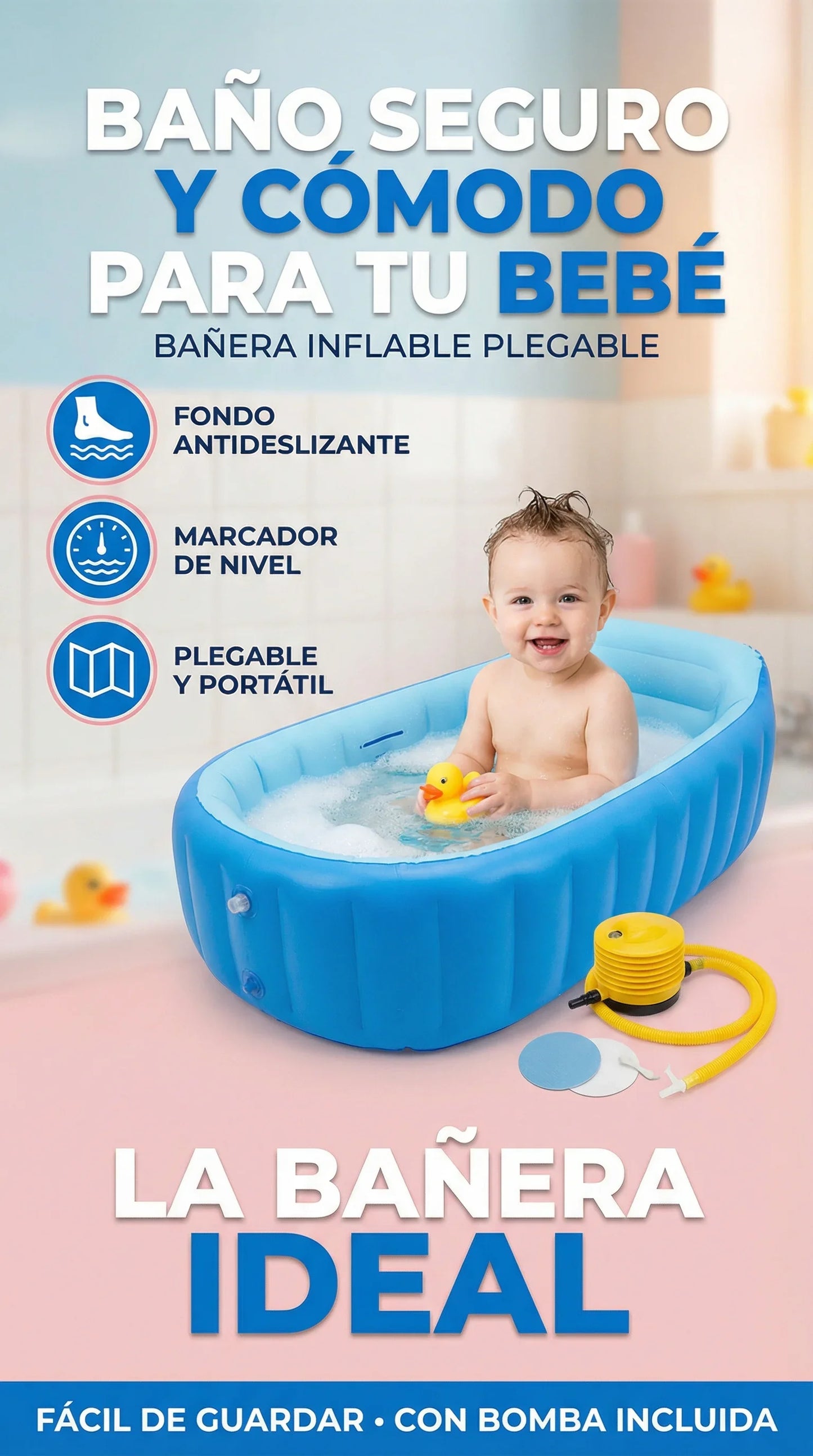 Bañera inflable para bebé