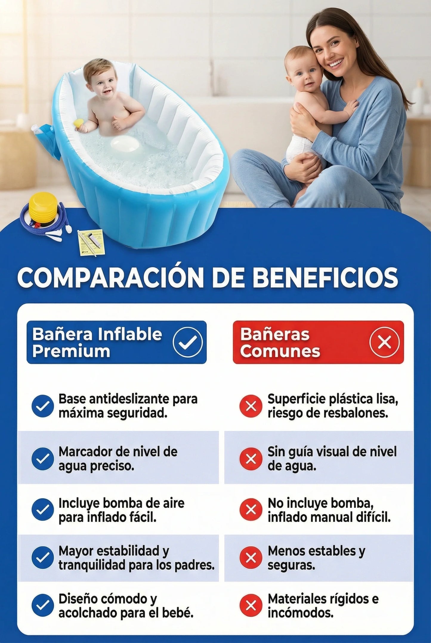 Bañera inflable para bebé
